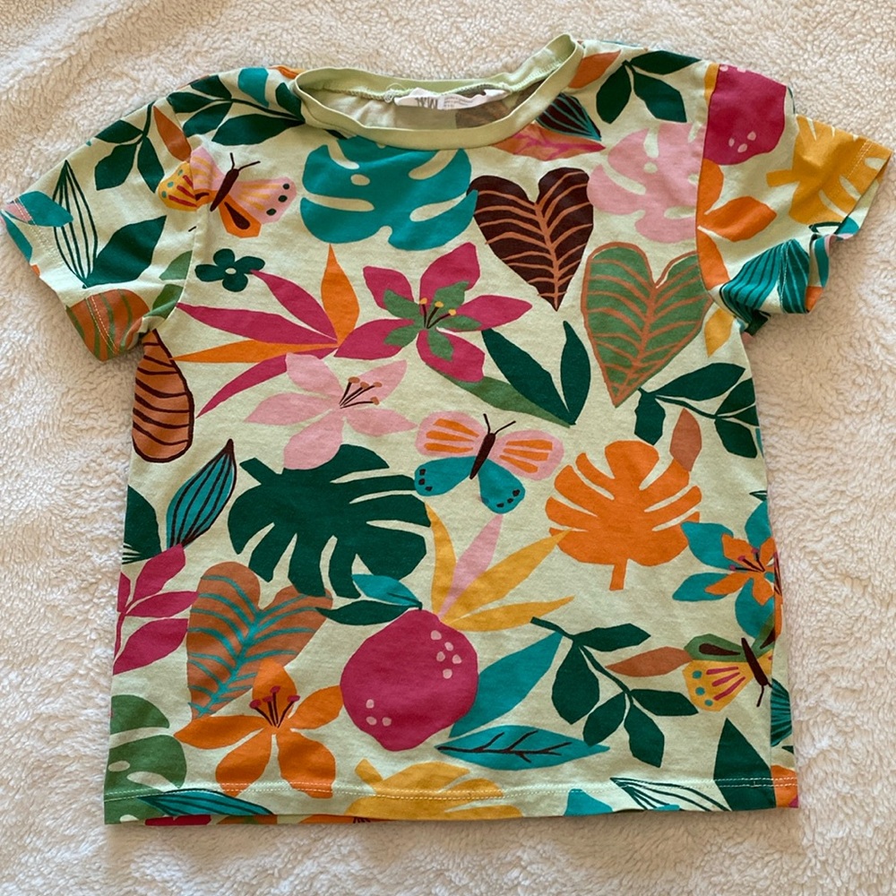 H&M Girls Floral Shirt 5T-6